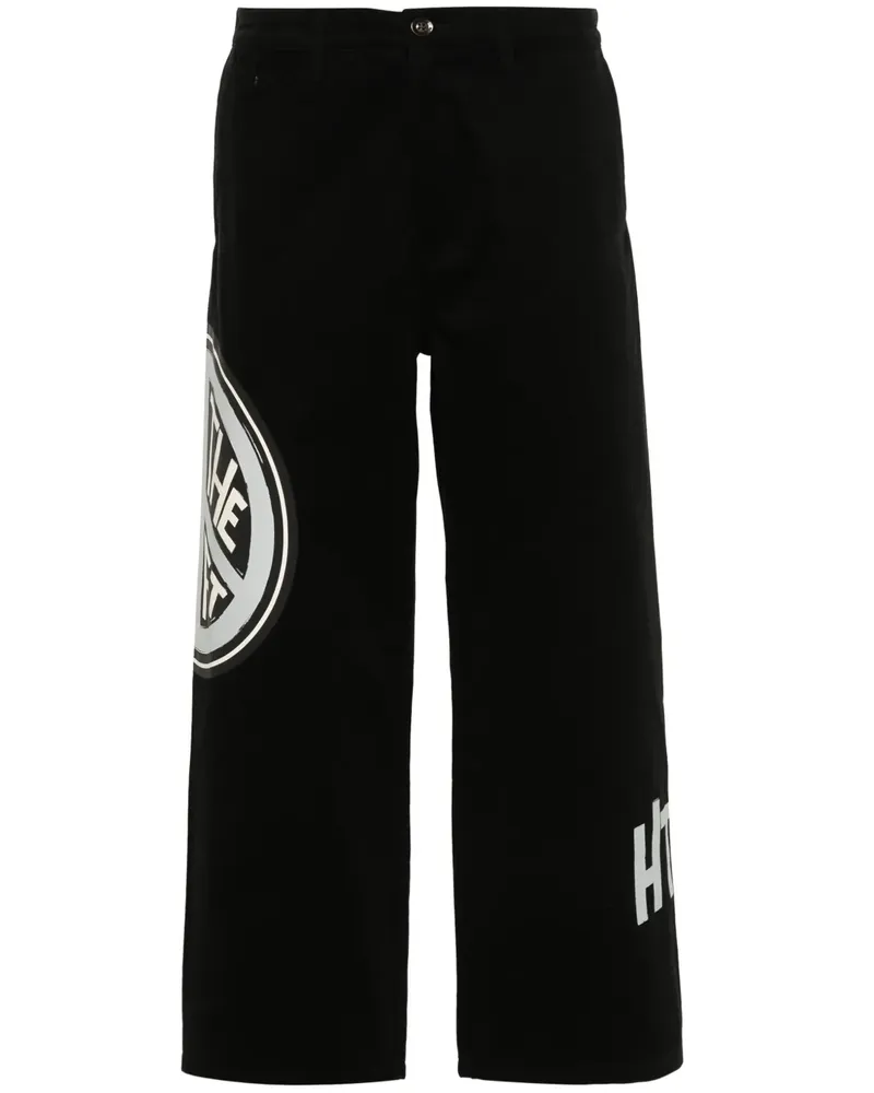 Honor The Gift Gerade Hose mit Peace-Print - Schwarz Schwarz