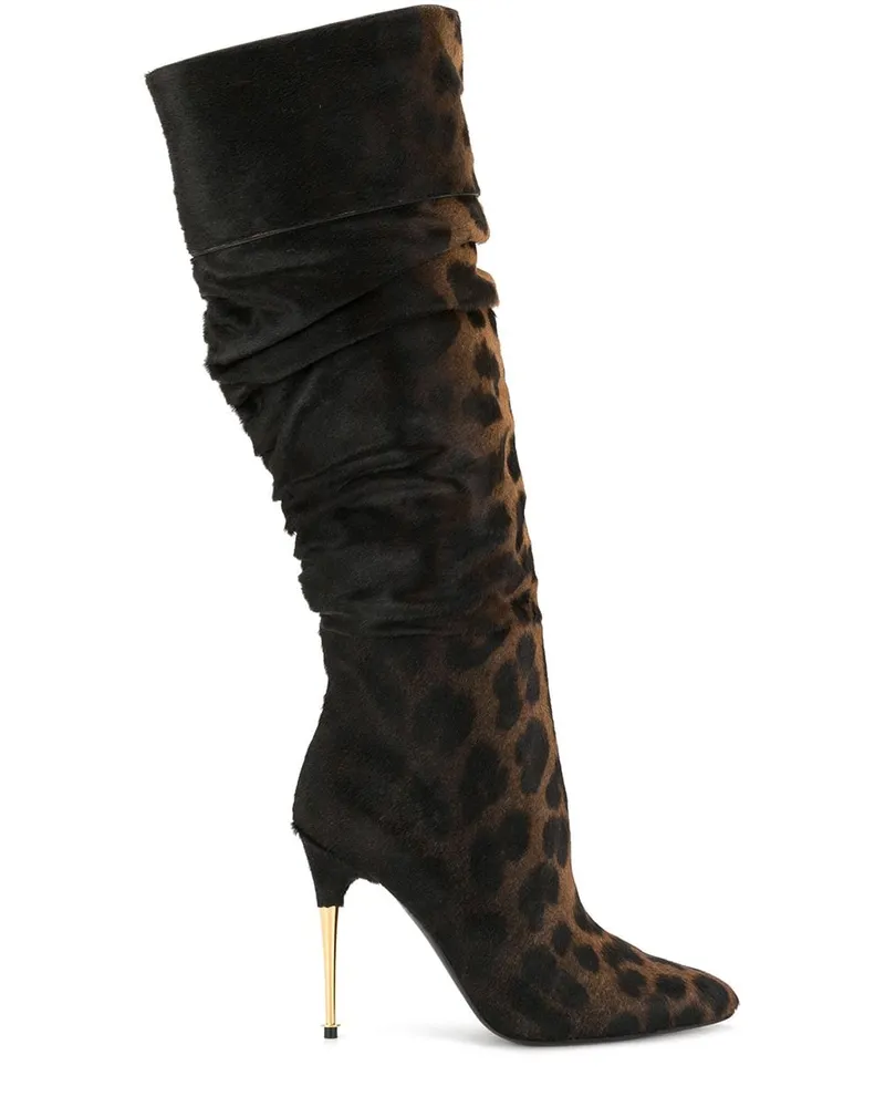 Tom Ford Stiefel mit Leoparden-Print - Braun Braun