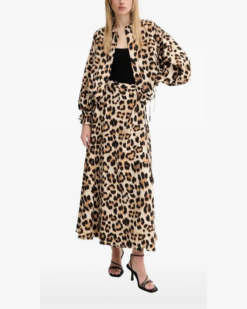 MUNTHE Bluse mit Leoparden-Print - Nude Nude