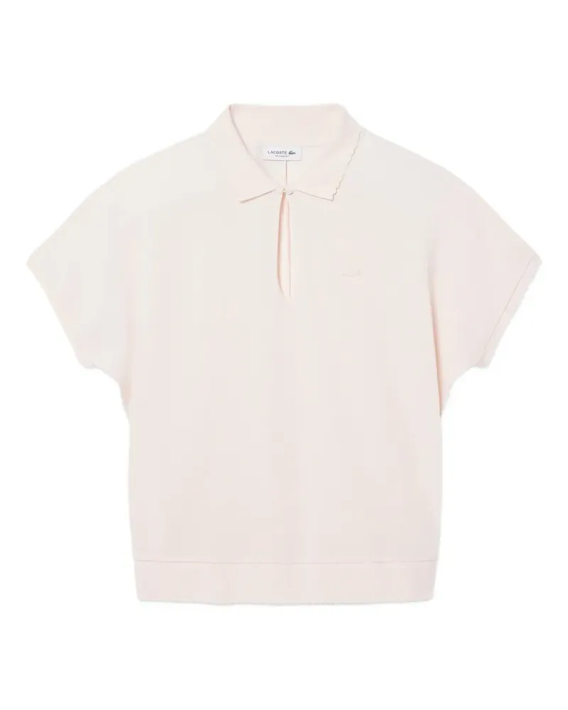Lacoste cut-out scalloped polo shirt - Rosa Rosa