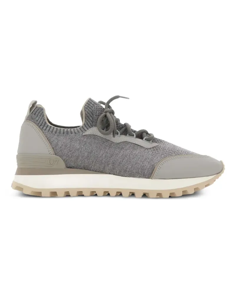 Eleventy Sneakers mit gestricktem Einsatz - Grau Grau