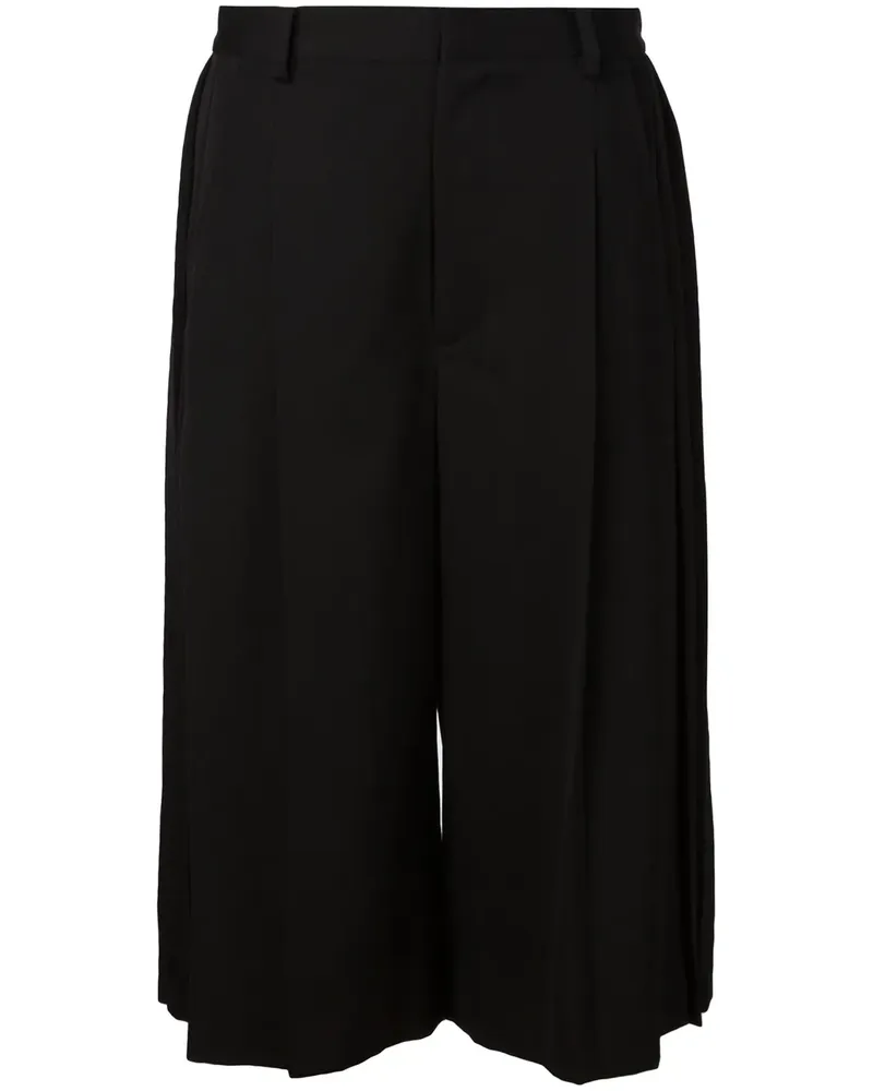 Noir Kei Ninomiya Plissierte Woll-Culottes - Schwarz Schwarz