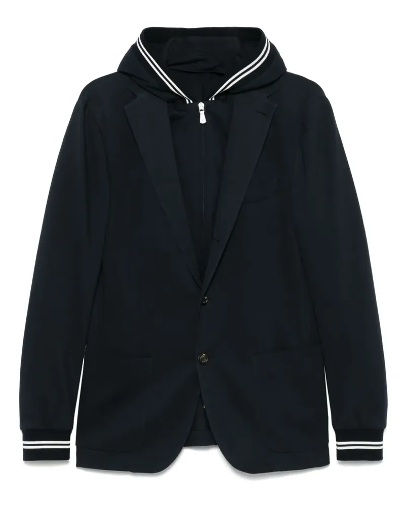 Eleventy Sakko im Layering-Look - Blau Blau