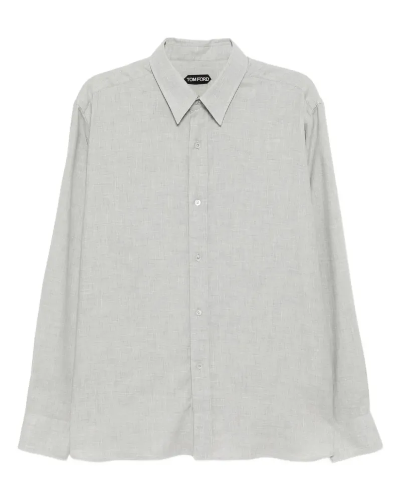 Tom Ford Meliertes Hemd - Grau Grau
