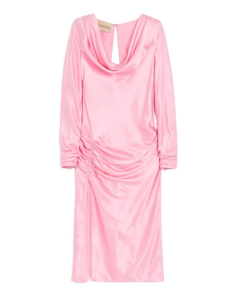 Valentino Garavani crepe satin midi dress - Rosa Rosa