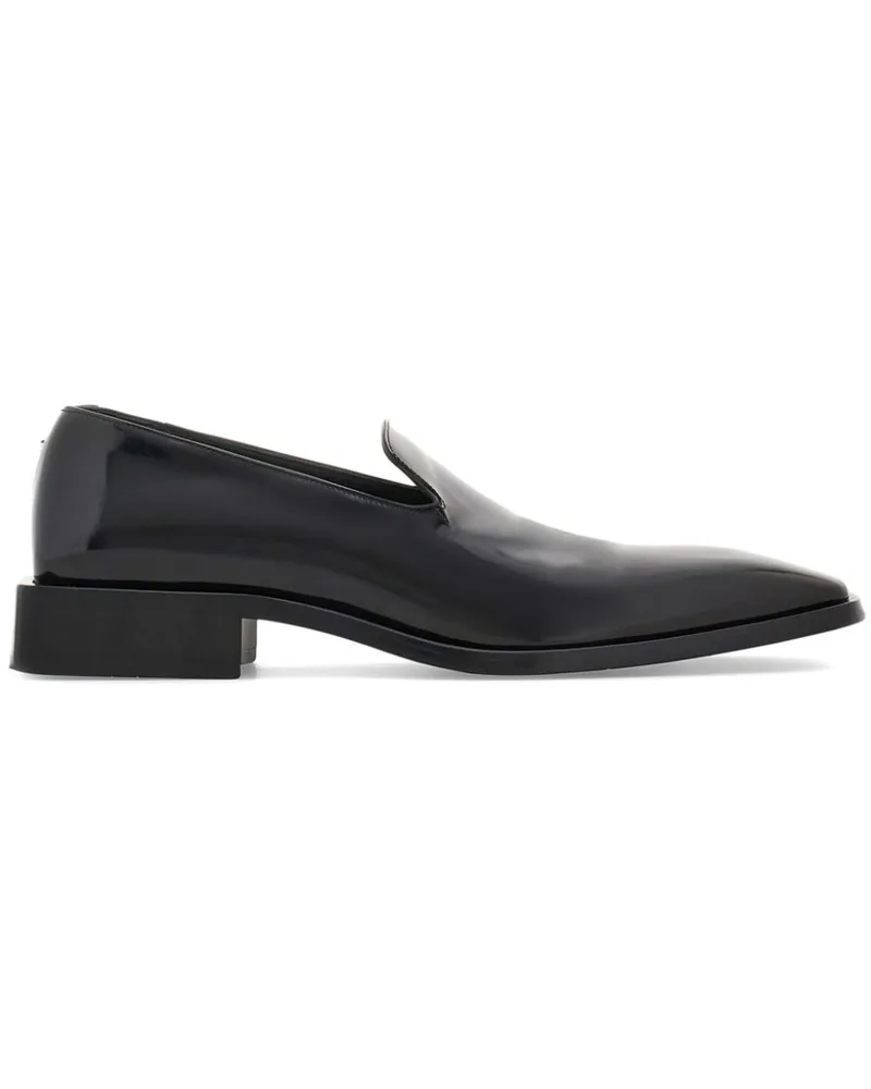 Ferragamo Loafer mit eckiger Kappe Schwarz