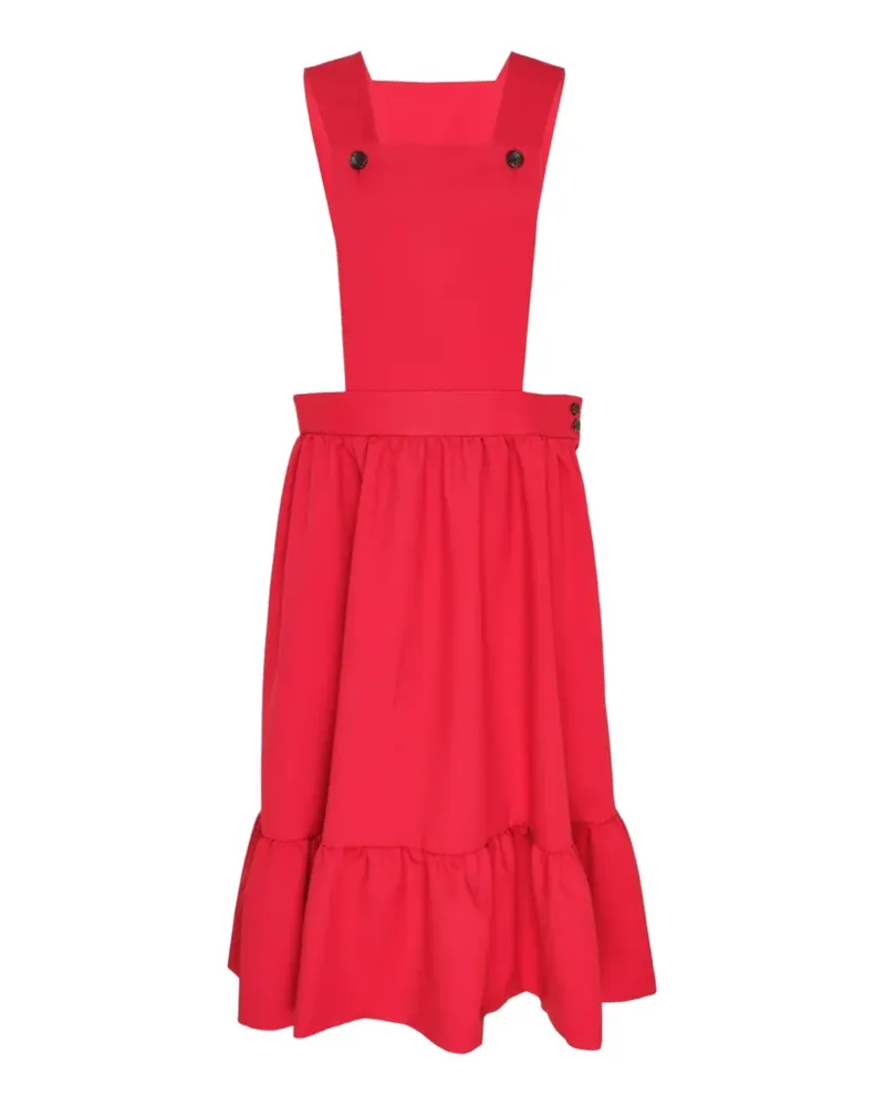 Comme des Garçons ruffled pinafore midi dress - Rot Rot