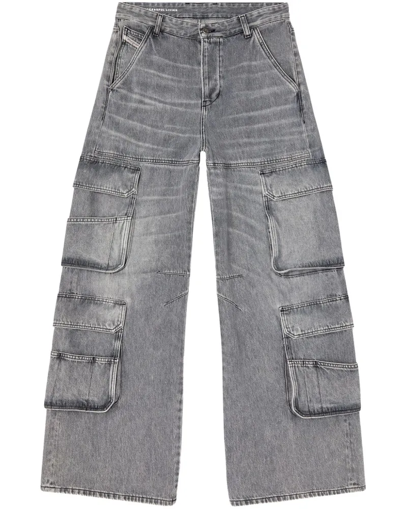 Diesel 1996 D-Sire Jeans mit weitem Bein - Grau Grau