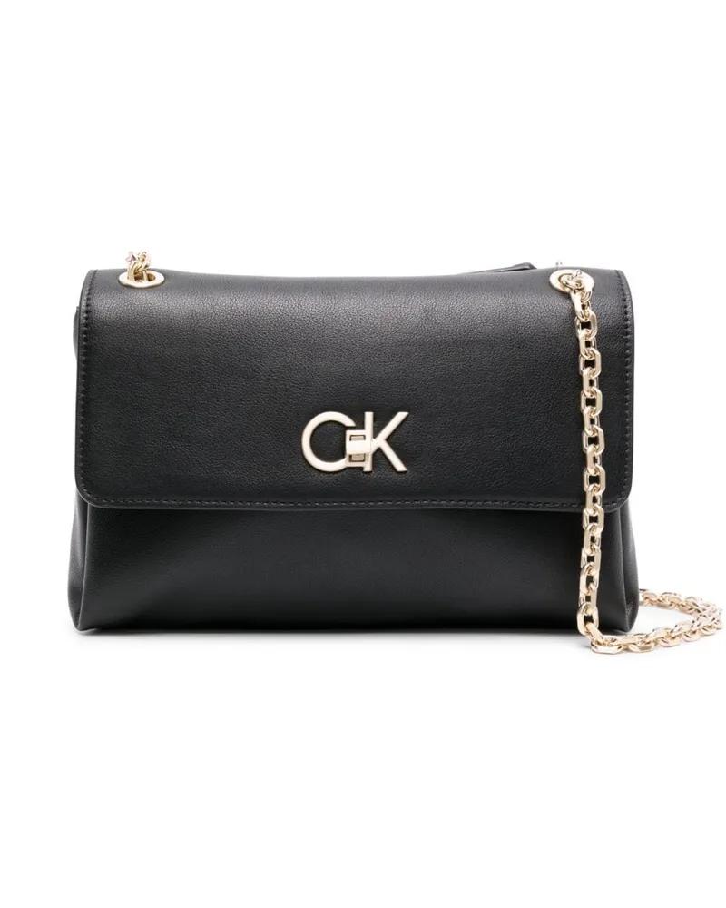 Calvin Klein Handtasche mit Logo-Schild Schwarz