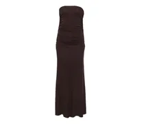 Midikleid mit Raffungen - Braun