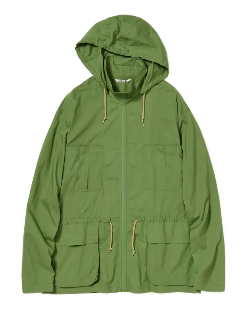 AURALEE cotton-lawn hooded jacket - Grün Grün