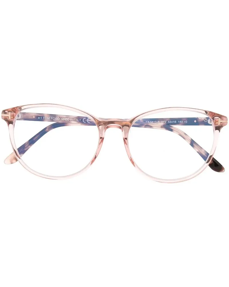 Tom Ford Brille mit rundem Gestell - Rosa Rosa