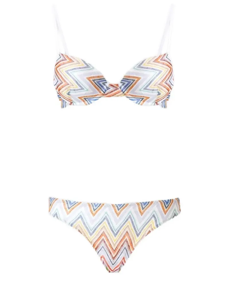 Missoni Bikini mit Zickzackmuster - Weiß Weiß