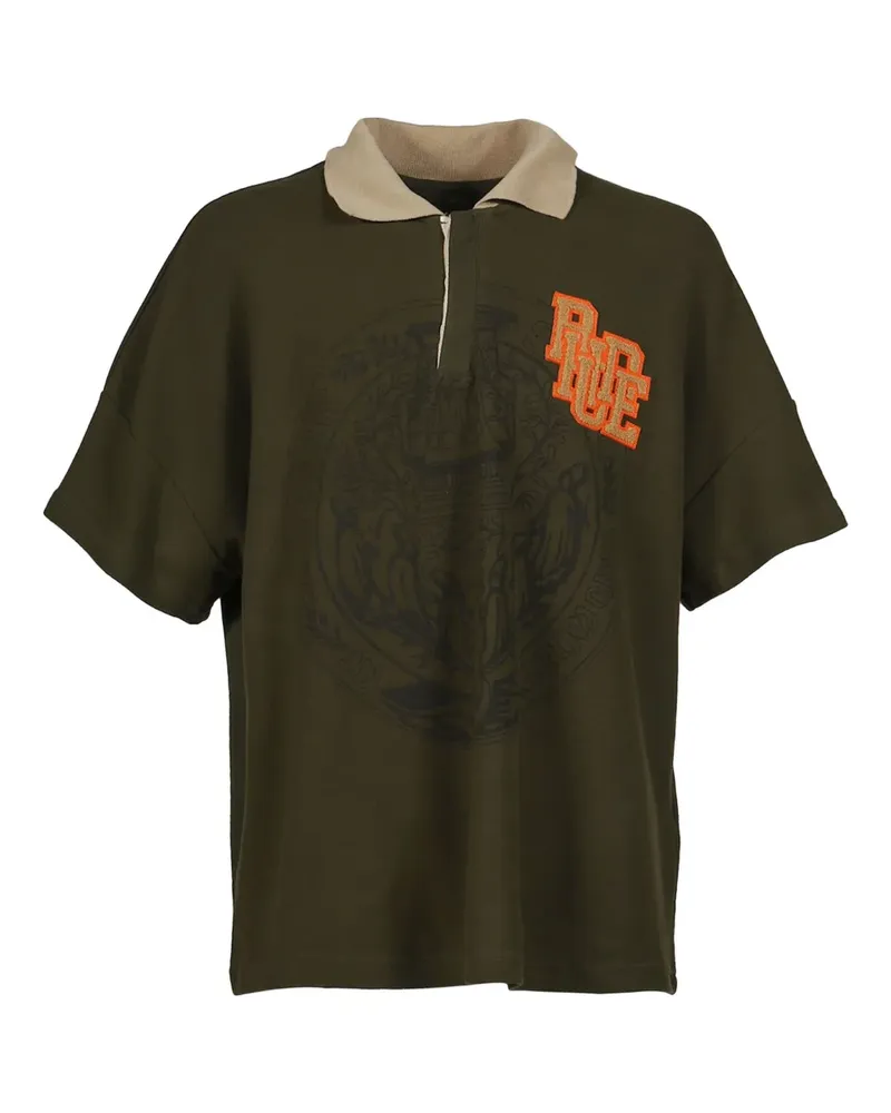 RHUDE Poloshirt mit Logo-Stickerei - Grün Grün