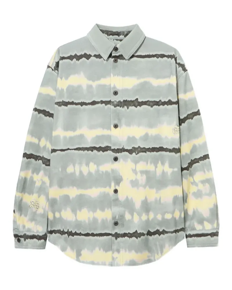 OFF-WHITE tie-dye cotton overshirt - Grün Grün