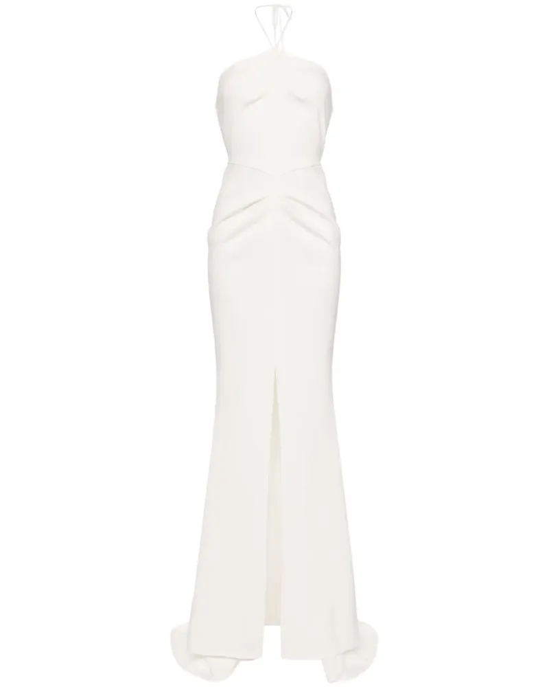 Maticevski Maxikleid mit Neckholder - Weiß Weiß