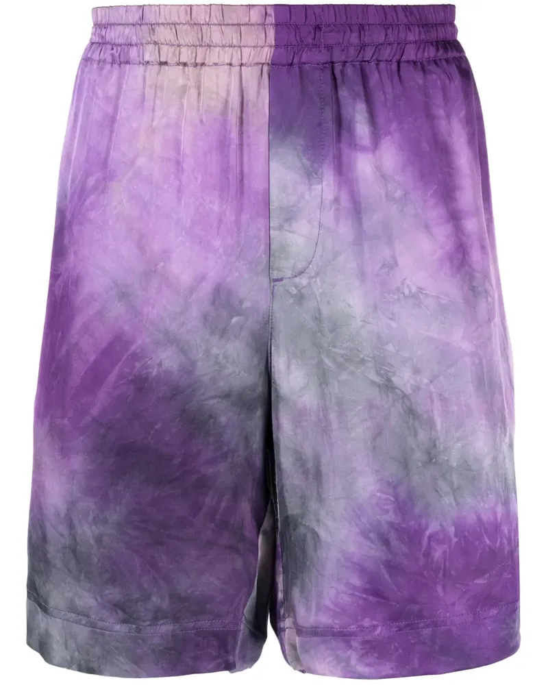 MSGM Joggingshorts mit Batikmuster - Violett Violett