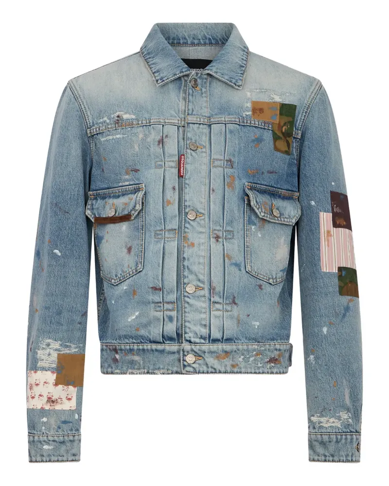 Dsquared2 Manifesto Wash Rebel Jeansjacke - Blau Blau