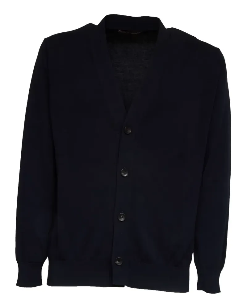 Filippo de Laurentiis V-neck ribbing cardigan - Blau Blau