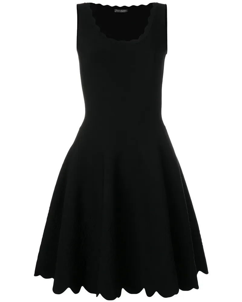 Alexander McQueen Kleid mit Wellensaum - Schwarz Schwarz
