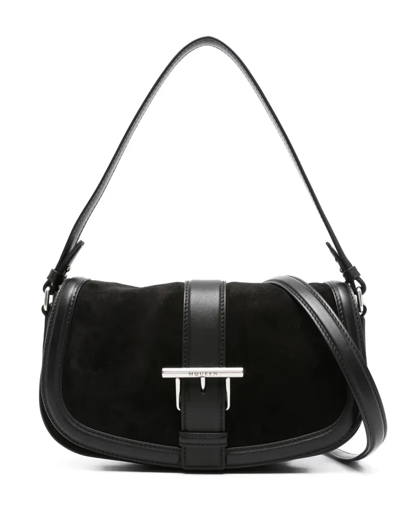 Alexander McQueen Beuteltasche aus Wildleder - Schwarz Schwarz