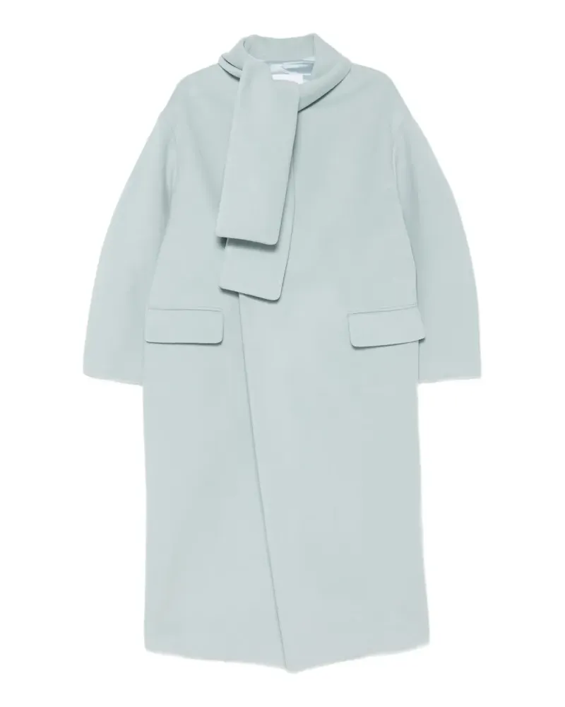 Manuel Ritz scarf-detail flap-pocket coat - Blau Blau