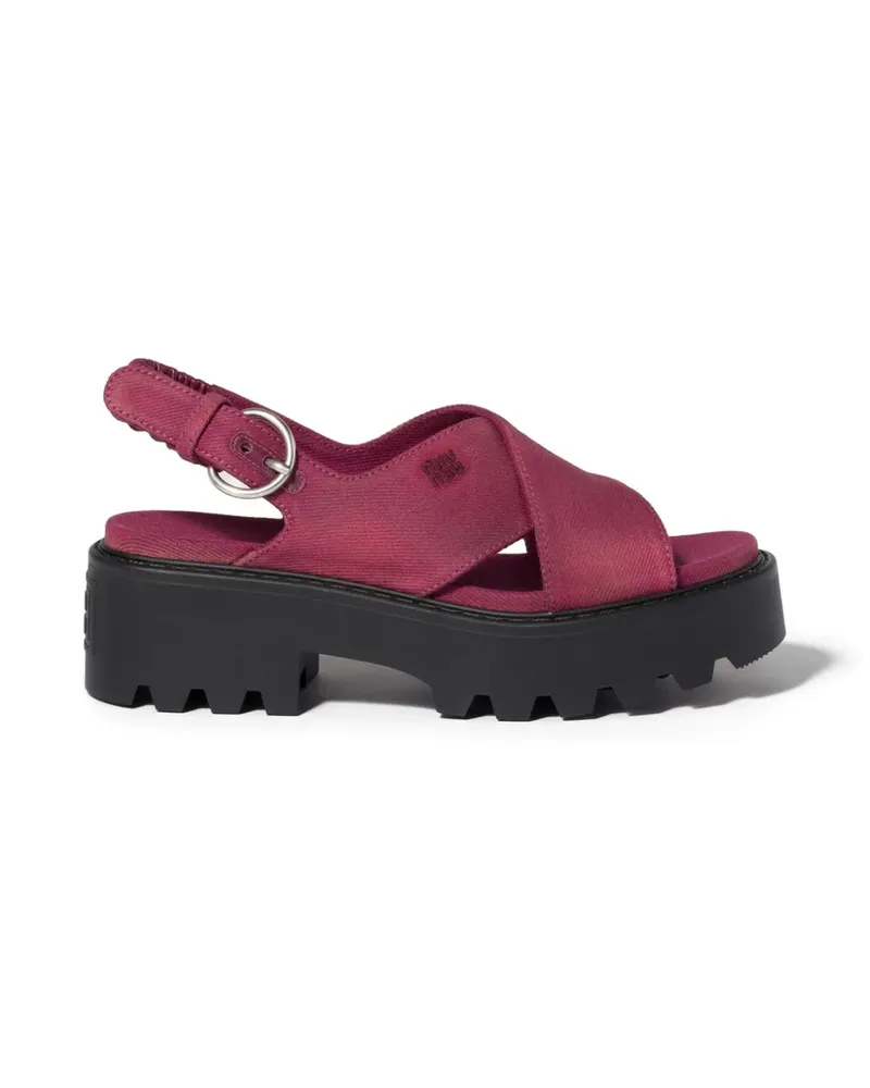 Miu Miu Gabardine Sandalen - Rot Rot