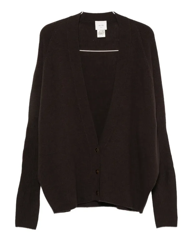 ALYSI button-fastening V-neck cardigan - Braun Braun