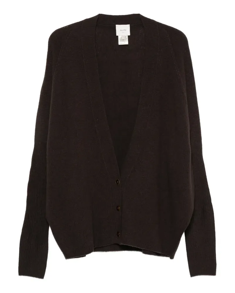 ALYSI button-fastening V-neck cardigan - Braun Braun