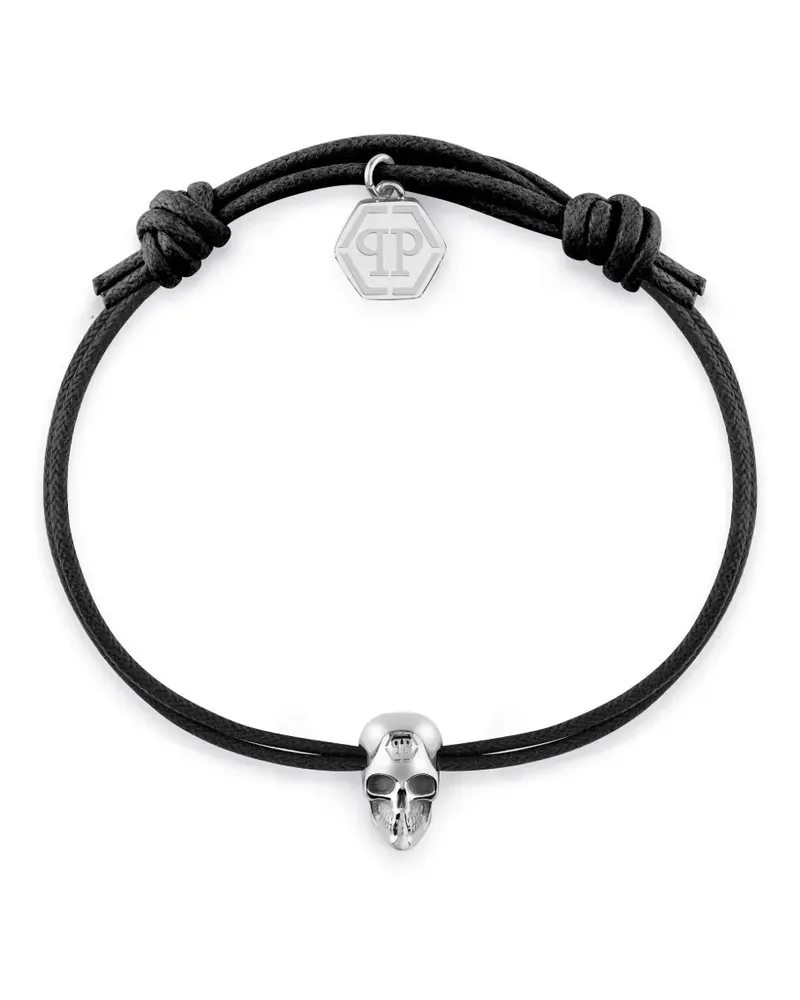 Philipp Plein Armband mit Totenkopf - Schwarz Schwarz