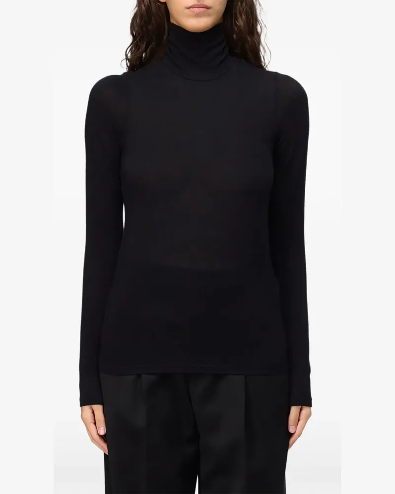TELA roll-neck long-sleeve T-shirt - Schwarz Schwarz