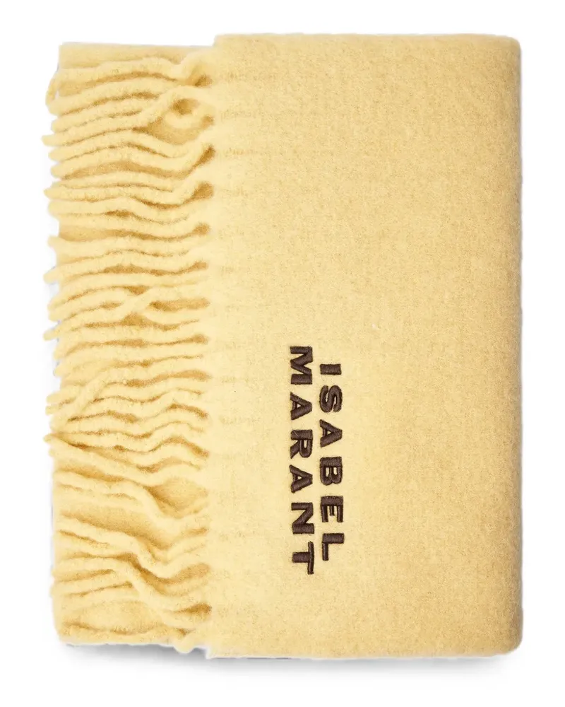 Isabel Marant Schal mit Logo-Stickerei - Gelb Gelb