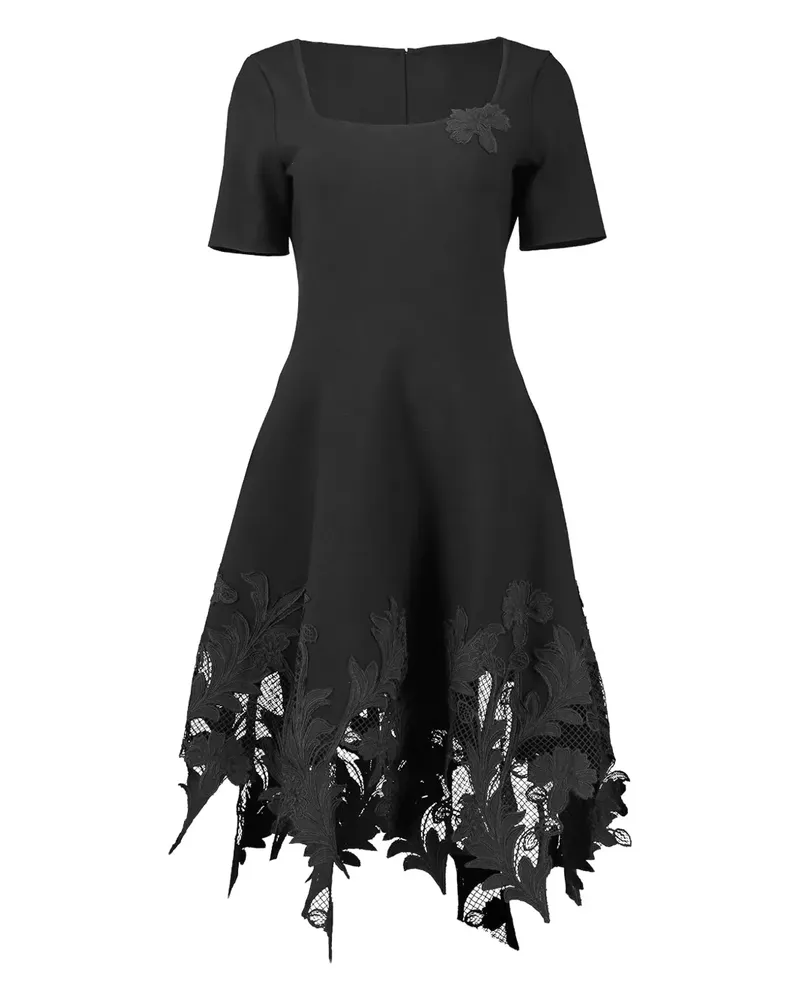 Oscar de la Renta Kleid mit Spitze - Schwarz Schwarz
