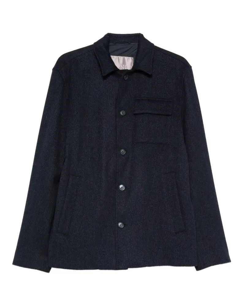 Herno chest flap-pocket button-up jacket - Blau Blau