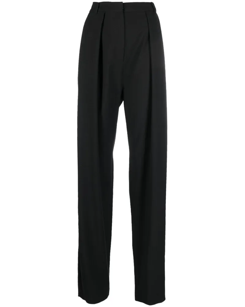 Magda Butrym Klassische High-Waist-Hose - Schwarz Schwarz