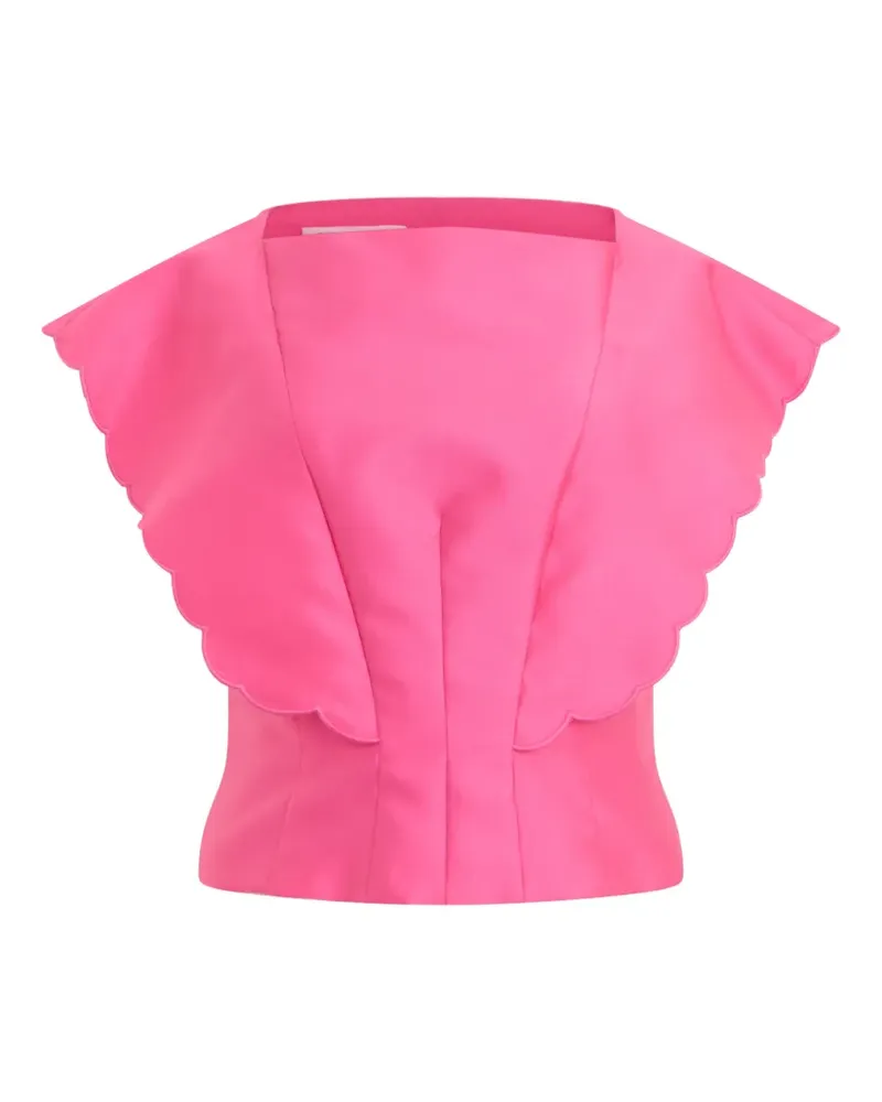 Philosophy Di Lorenzo Serafini Cropped-Top mit Wellensaum - Rosa Rosa