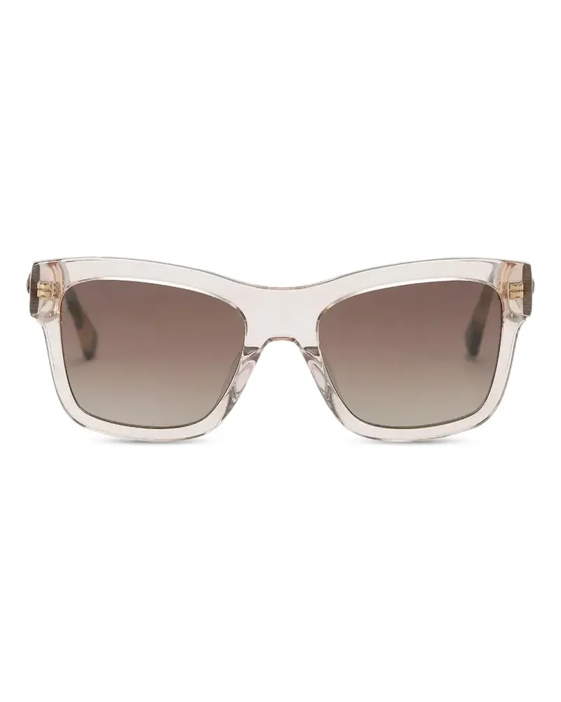 Kurt Geiger tortoiseshell-effect rectangle-frame sunglasses - Nude Nude