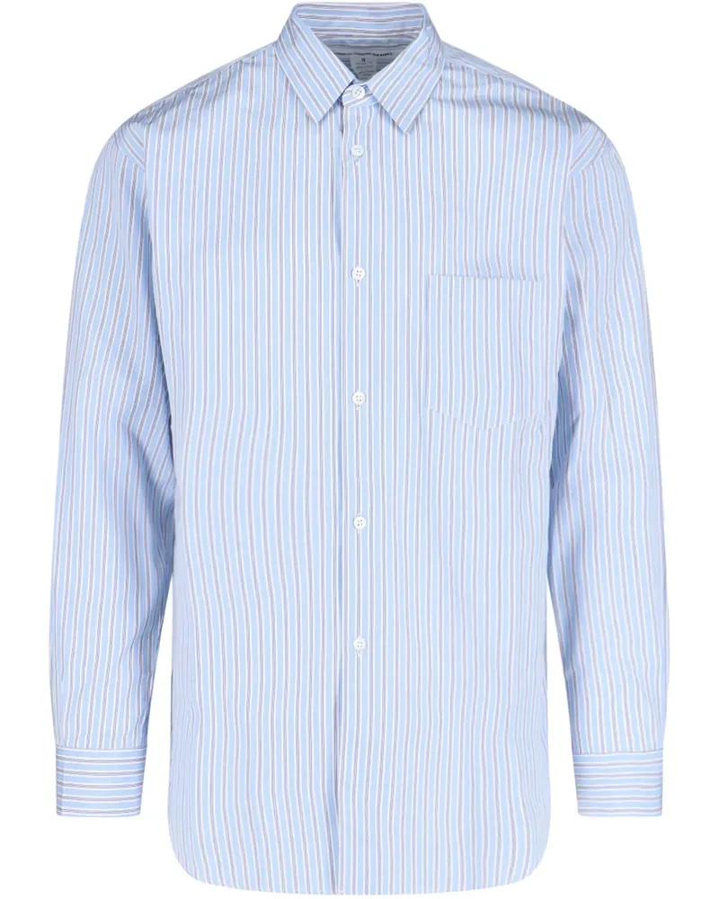 Comme des Garçons Gestreiftes Hemd - Blau Blau