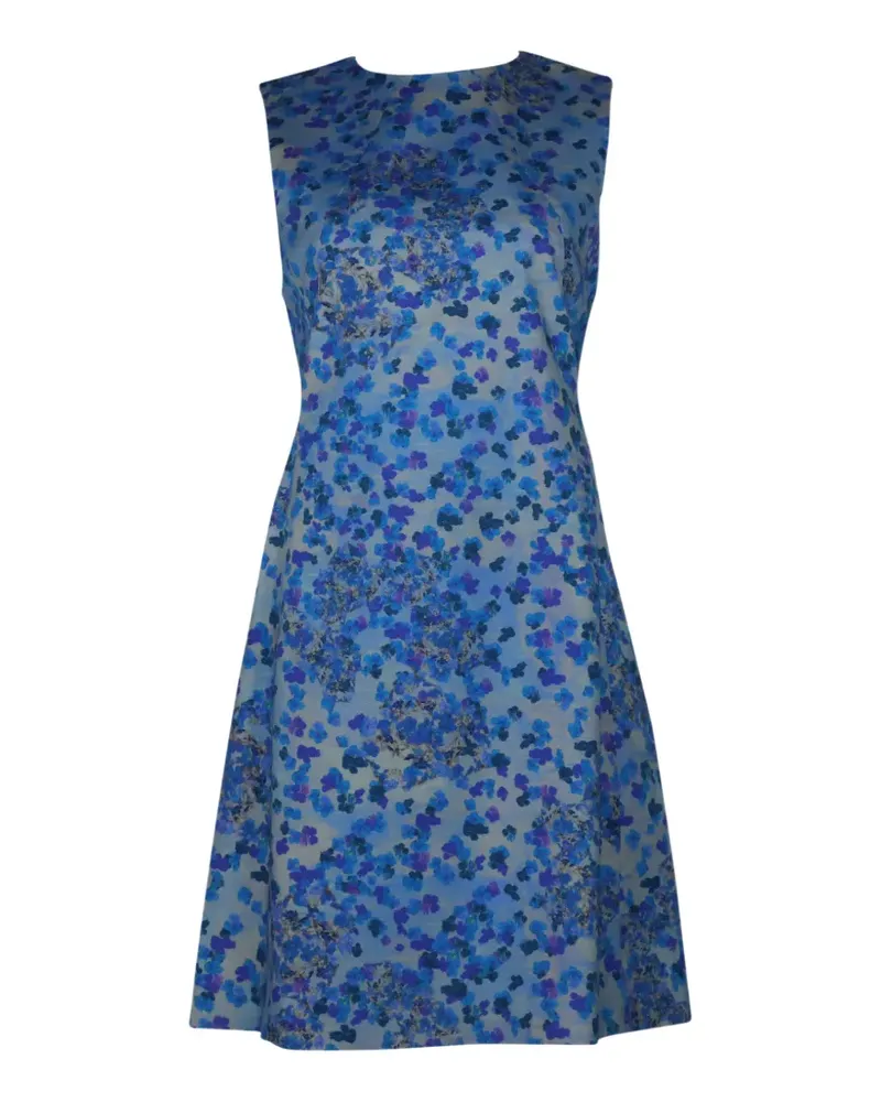 Erdem floral-print A-line dress - Blau Blau