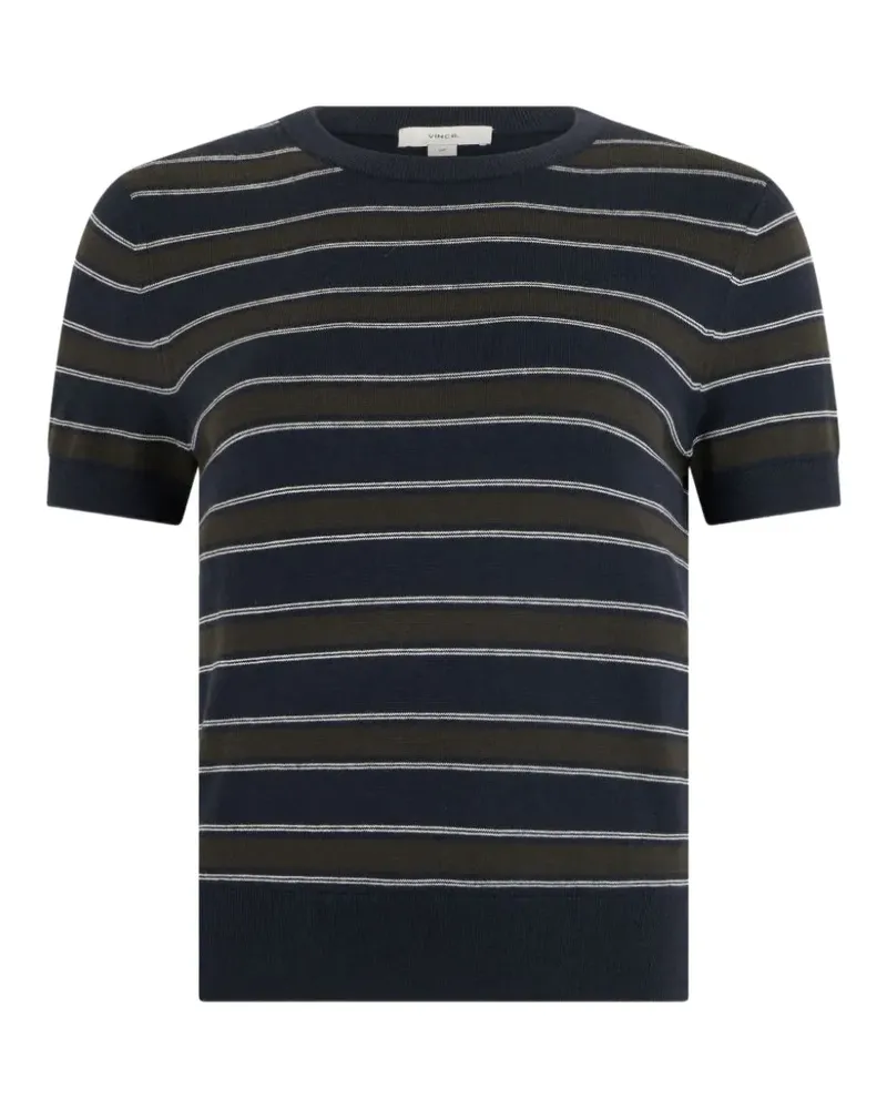 Vince Gestreiftes T-Shirt - Blau Blau