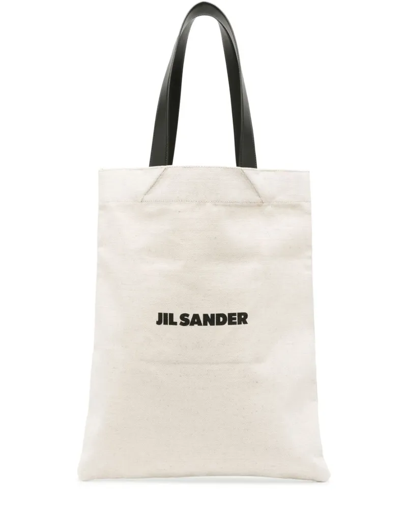 Jil Sander Shopper aus Canvas - Nude Nude