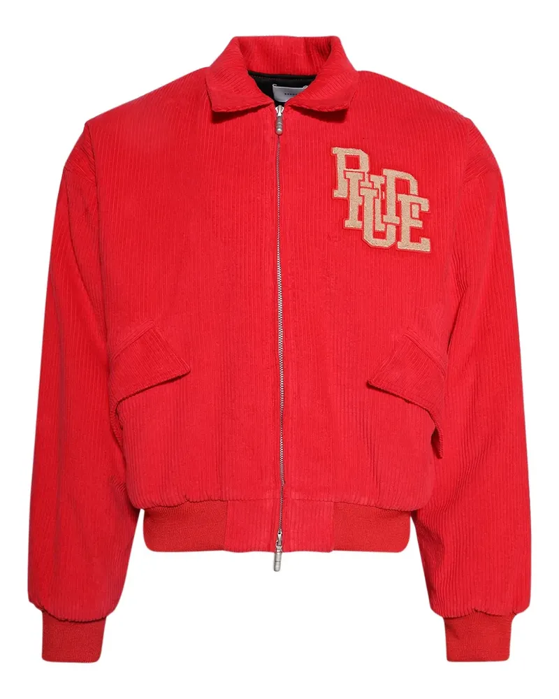 RHUDE Cordjacke mit Logo-Detail - Rot Rot