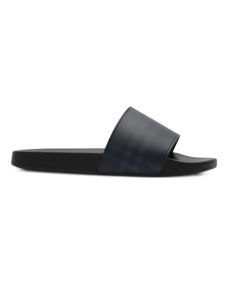 Burberry Check slides - Blau Blau