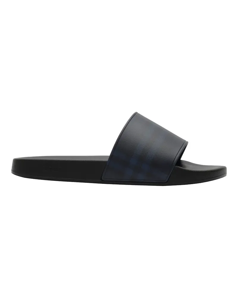 Burberry Check slides - Blau Blau