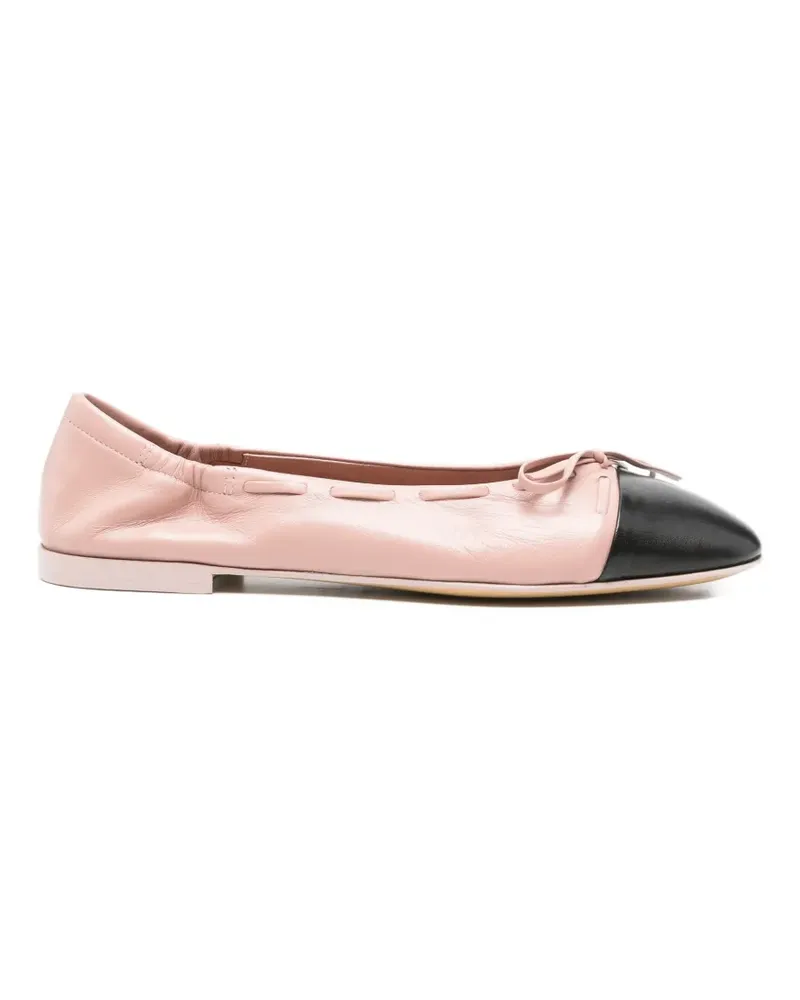 POMME D'OR Georgia bow-detail two-tone ballet flats - Rosa Rosa