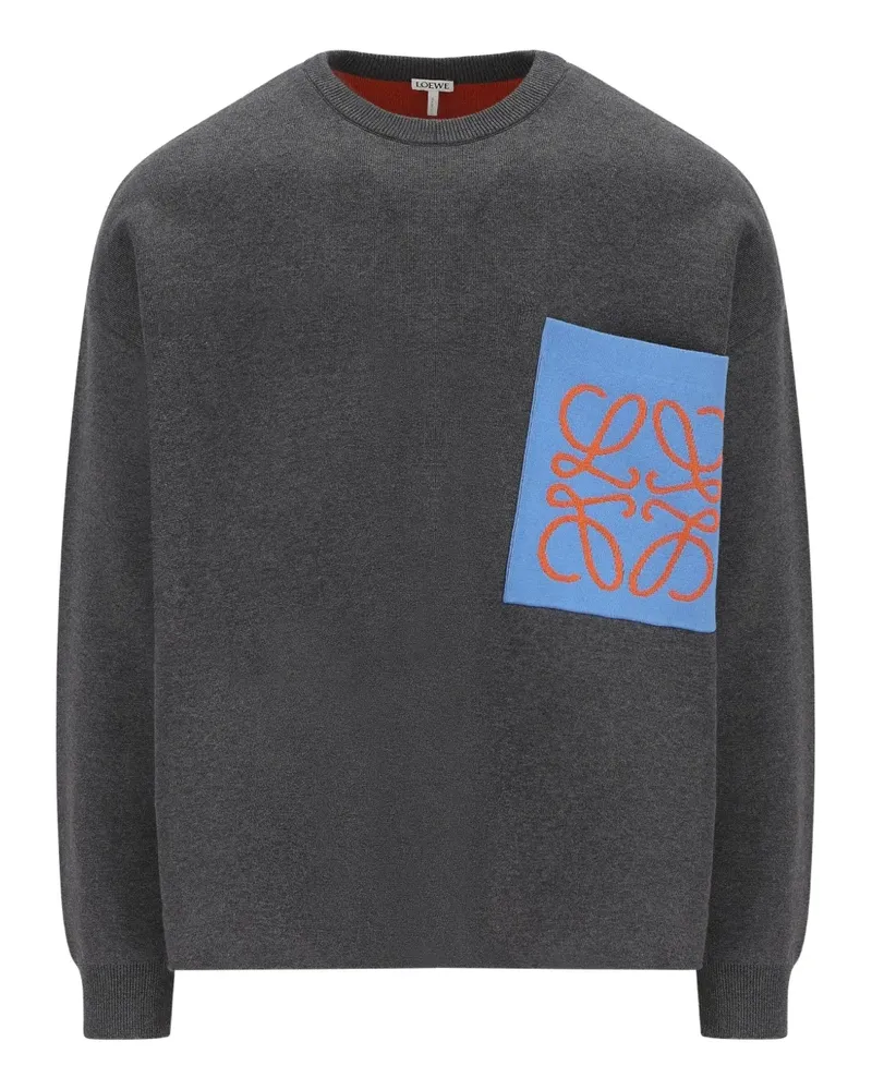 Loewe Pullover mit aufgesetzter Tasche - Grau Grau