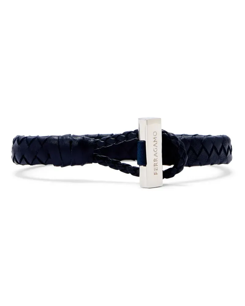 Ferragamo Armband aus Leder - Silber Silber