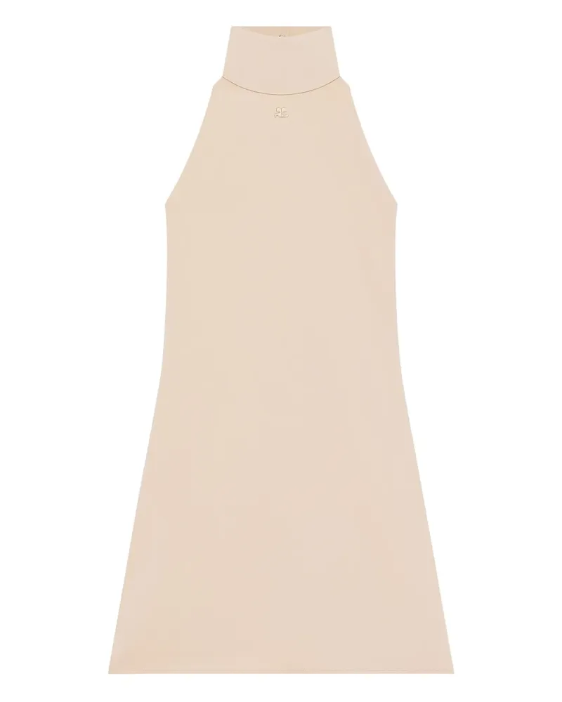 Courrèges Minikleid mit Neckholder-Ausschnitt - Nude Nude