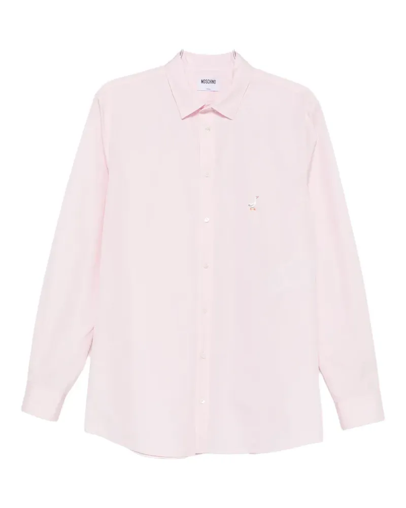 Moschino embroidered-logo shirt - Rosa Rosa