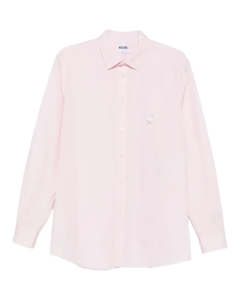 Moschino embroidered-logo shirt - Rosa Rosa